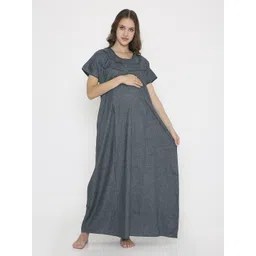 NIGHTSPREE Women Maternity Printed Maxi Nightdress-picture-13