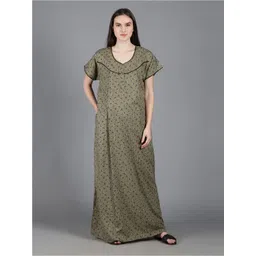 NIGHTSPREE Women Printed Maxi Nightdress-picture-22