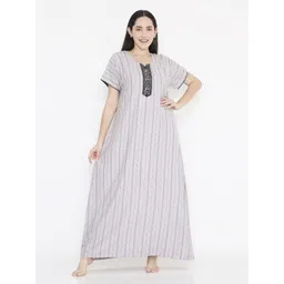 NIGHTSPREE Women Printed Maxi Nightdress-picture-21