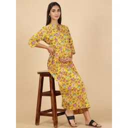 Nihsamah Printed Maternity Maxi Nightdress-picture-30