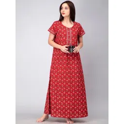 Nihsamah Printed Maxi Nightdress-picture-25