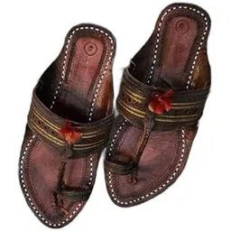 niira Leather Kolhapuri Chappals for Men - The Royal | Stylish & Comfortable | Handmade by Local Artistans | Leather Slipper, Kolhapuri's Chappal for Men-picture-42