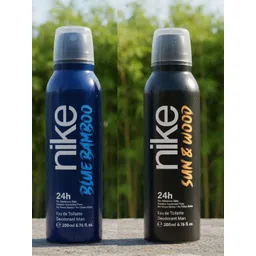 Nike Fragrances Men Set Of 2 Blue Bamboo & Sun & Wood EDT Deodorant- 200 ml Each-picture-15