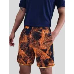 Nike Blue Void & Laser Orange Regular Fit Printed Sports Shorts-picture-29