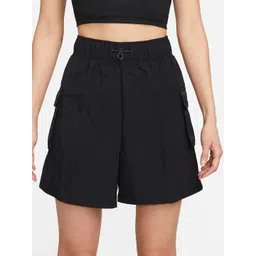 Nike Women Black Solid Loose Fit High-Rise Sports Shorts-picture-17