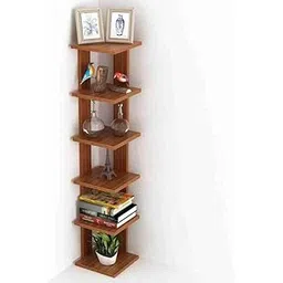 NIKITA WOOD Engineered Wood Book Shelf for Study Room/Office/Library | Engineered Wood Open Book Shelf (Finish Color - Brown, DIY(Do-It-Yourself))-picture-27
