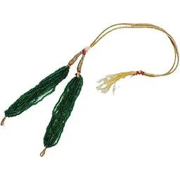 nikyanka Womens Beads Pendant Adjustable Dori Green For Silk Thread, Terracotta Jewellery And Quilling Jewellery,Glass-picture-20