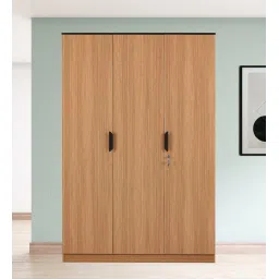 nilkamal Milford 3 Door Wardrobe in Urban Teak Finish image 1