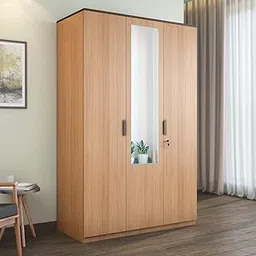 Nilkamal Milford Neo 3 Door Wardrobe with Mirror Engineered Wood Almirah | 1 Year Warranty | Urban Teak-picture-10