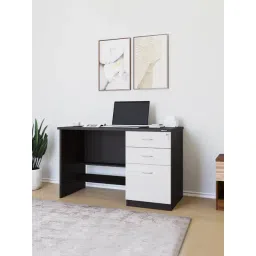 Nilkamal Leonardo Black Engineered Wood Study Desk with 3 Drawers-picture-48