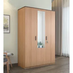 nilkamal Milford 3 Door Wardrobe in Urban Teak Finish with Mirror-picture-12