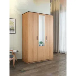 Nilkamal Milford Brown Engineered Wood 3 Door Mirror Wardrobe-picture-14