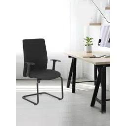 Nilkamal Optima Black Fabric Mid Back Visitor Chair-picture-15
