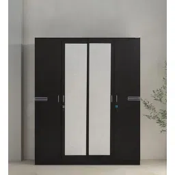 nilkamal Riva 4 Door Wardrobe In New Wenge Finish With Mirror With Drawer-picture-23