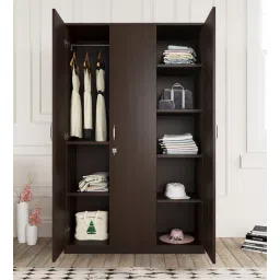 nilkamal Willy 3 Door Wardrobe in New Wenge Finish-picture-25