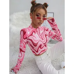 NiloBerry Bell Sleeve Crop Top image 1