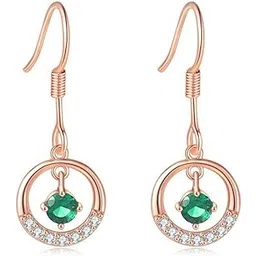 nilu's collection Cubic Zirconia Stone Drop Crystal Earrings for Girls and Women-picture-47