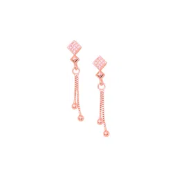 Nilu's Collection Rose Gold-Plated Contemporary Drop Earrings-picture-24
