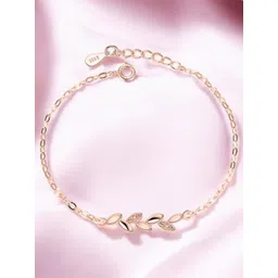 Nilu's Collection Women Cubic Zirconia Silver-Plated Charm Bracelet-picture-38