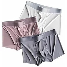 nilvant Men's Ultra-Soft Ice Silk Lycra Material Stretch Solid Briefs Boxer Short Underwear Ideal for Working Out Multicolor (Pack of 1)-picture-39