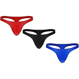 nimra fashion Mens Combo of Stretch Low Rise G-String Thong Sexy Bikini Style, Free Size Fit for S-M-L Waist-picture-26