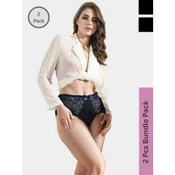 NIMRA FASHION Pack Of 2 Self Design Hipster Breifs-picture-14