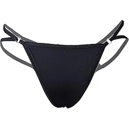 nimra fashion Women G Strings Thong Comfortable Polyester Spandex Double Metal Ring Strappy T-Back Panties (Free Size)-picture-19