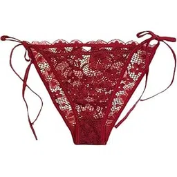 nimra fashion Women's Lace & Nylon Floral G-String Thong Panty Bikini Underwear, Sexy Hot Brief for Honeymoon (Pack of 1)-picture-12