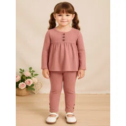 Ninas Girls Striped Round Neck Top With Trousers-picture-21