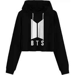 ninfin NinfinWomen and Girls Crop Hoodie, BTS,Lavander for Winters-picture-11