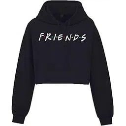 ninfin NinfinWomen and Girls Crop Hoodie,Friends,Purple Pink Black for Winters-picture-15