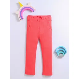 Nino Bambino Boys Red Solid Regular Fit Cotton Track Pants-picture-45