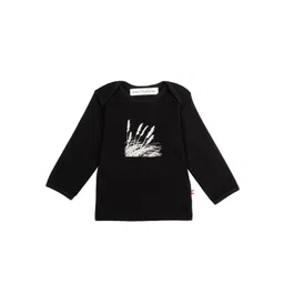 Nino Bambino Infant Kids Black White Printed Organic Cotton T-shirt-picture-46
