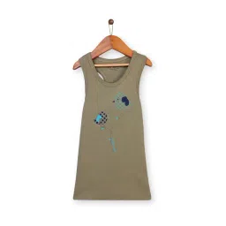 Nino Bambino Kids Green Solid Tank Top-picture-30