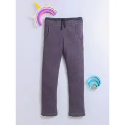 Nino Bambino Kids Grey Solid Trackpants-picture-34