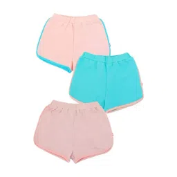 Nino Bambino Kids Multicolor Cotton Regular Fit Shorts (Pack of 3)-picture-48