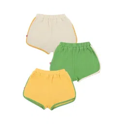 Nino Bambino Kids Multicolor Cotton Regular Fit Shorts (Pack of 3)-picture-33