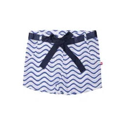 Nino Bambino Kids White Organic Cotton Printed Shorts-picture-27