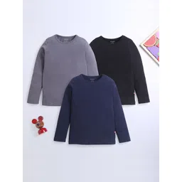 Nino Bambino Unisex Kids Pack Of 3 Pure Cotton Pullover-picture-56