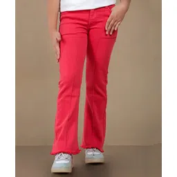 Nino Togs Denim Woven Solid Stretchable Jeans - Red-picture-23