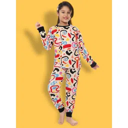 Ninos Dreams Girls Printed Pure Cotton T-shirt & Pyjamas-picture-18