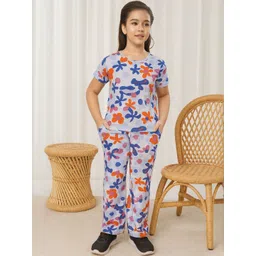 Ninos Dreams Girls Round Neck Pure Cotton Night suit-picture-24