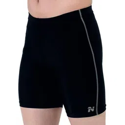 ninq Solid, Striped Men Black Compression Shorts, Cycling Shorts, Gym Shorts-picture-11