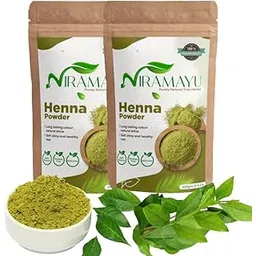 Niramayu Henna Powder for Natural Hair Coloring | Herbal Organic Powder Protects hair from Damage and Grow Hair | Natural Rajasthani Henna - (200 gm, Pack of 1)-picture-14