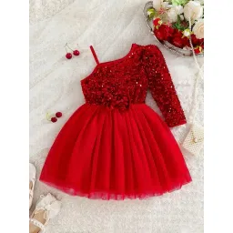 Niren Enterprise Girl's Fit And Flare Knee Length Dress image 1