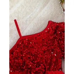 Niren Enterprise Girl's Fit And Flare Knee Length Dress image 3