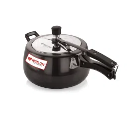 nirlon Black 5 Ltrs Induction Base Hard Anodised Inner Lid Aluminium Pressure Cooker image 4