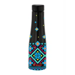 NIRLON Black & Blue Printed Single Stainless Steel Single Wall Vacuum Water Bottle 1L-picture-17