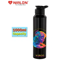 NIRLON Black & Blue Printed Stainless Steel Single Wall Vacuum Sipper 1L-picture-12