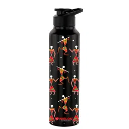 Nirlon Black Stainless Steel Others UV_Classic Flip Warli Art 1000ml-picture-19